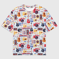 Футболка оверсайз мужская Рок Музыкант, цвет: 3D-принт