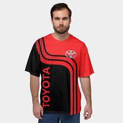 Футболка оверсайз мужская TOYOTA ТОЙОТА, цвет: 3D-принт — фото 2