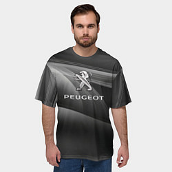 Футболка оверсайз мужская Peugeot blak, цвет: 3D-принт — фото 2
