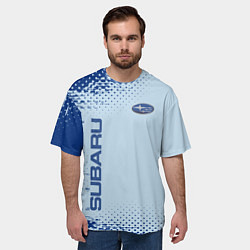 Футболка оверсайз мужская Subaru - Субару, цвет: 3D-принт — фото 2