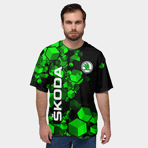 Мужская футболка оверсайз Skoda - Фигурки / 3D-принт – фото 3