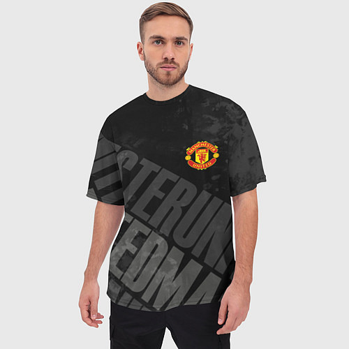 Мужская футболка оверсайз Manchester United , Манчестер Юнайтед / 3D-принт – фото 3
