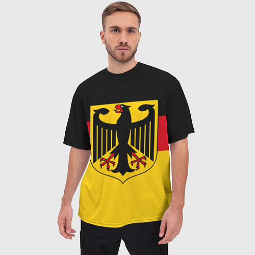 Мужская футболка оверсайз Германия - Germany / 3D-принт – фото 3