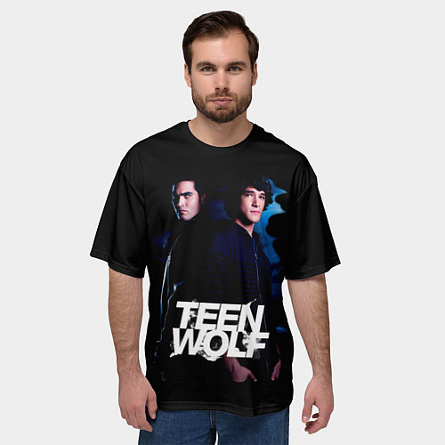 Мужская футболка оверсайз Волчонок Teen Wolf / 3D-принт – фото 3