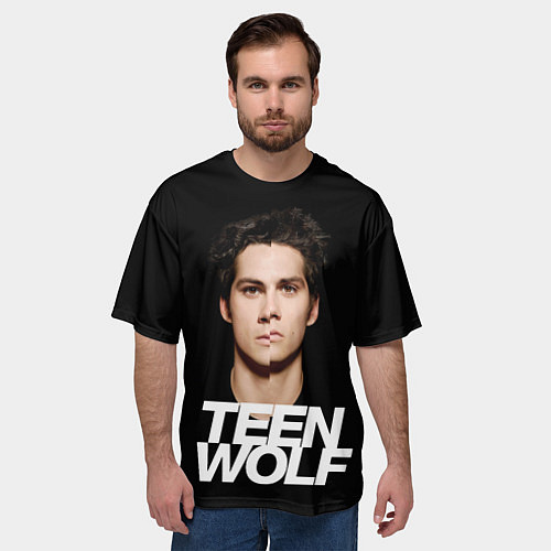 Мужская футболка оверсайз Волчонок Стайлз / 3D-принт – фото 3