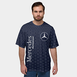 Футболка оверсайз мужская МЕРСЕДЕС Autosport Графика, цвет: 3D-принт — фото 2
