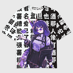 Футболка оверсайз мужская Genshin Impact: Сегун Райдэн, цвет: 3D-принт