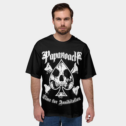 Мужская футболка оверсайз Papa Roach, РОК / 3D-принт – фото 3