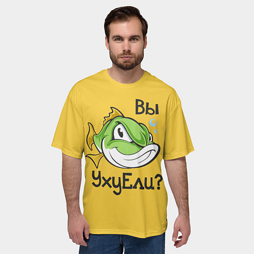 Мужская футболка оверсайз Вы Уху Ели? Рыба / 3D-принт – фото 3
