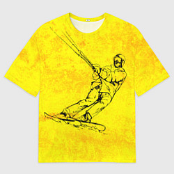 Футболка оверсайз мужская Кайтер на лыжах, цвет: 3D-принт