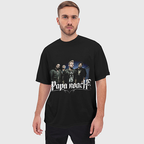 Мужская футболка оверсайз Papa Roach Папа Роач / 3D-принт – фото 3