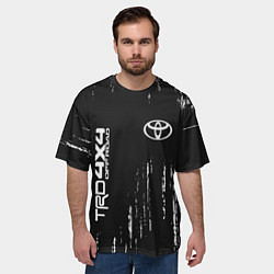 Футболка оверсайз мужская ТОЙОТА TRD 4X4 - Краски, цвет: 3D-принт — фото 2