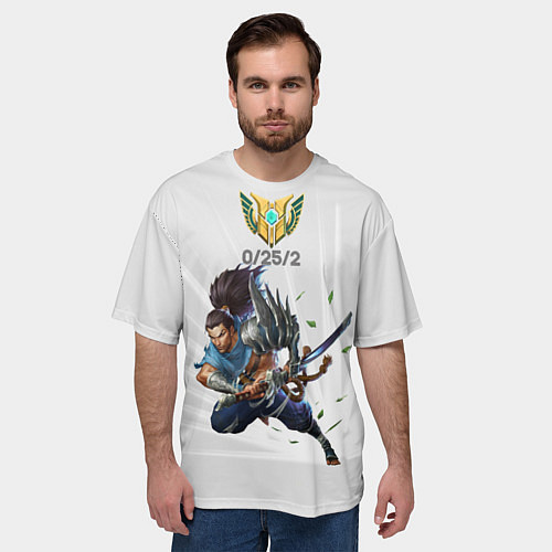 Мужская футболка оверсайз Yasuo Meme / 3D-принт – фото 3