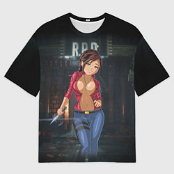 Футболка оверсайз мужская Claire Redfield from Resident Evil 2 remake by sex, цвет: 3D-принт