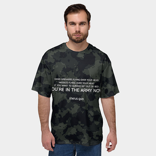 Мужская футболка оверсайз ARMY NOW / 3D-принт – фото 3