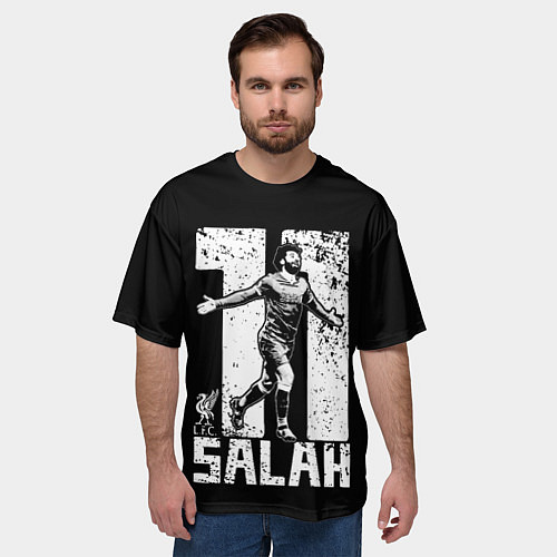 Мужская футболка оверсайз Мохамед Салах Mohamed Salah / 3D-принт – фото 3
