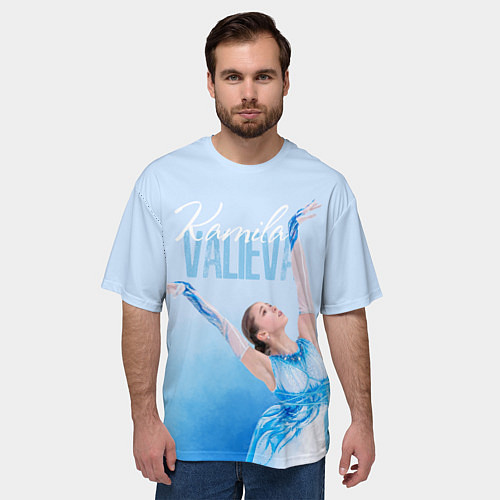 Мужская футболка оверсайз Камила Валиева ROC / 3D-принт – фото 3