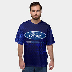 Футболка оверсайз мужская FORD - PERFORMANCE, цвет: 3D-принт — фото 2
