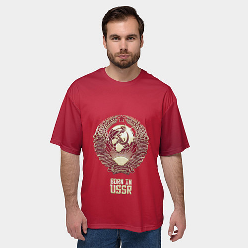 Мужская футболка оверсайз MADE IN USSRСДЕЛАНО В СССР / 3D-принт – фото 3