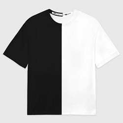 Футболка оверсайз мужская Black and white чб, цвет: 3D-принт