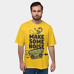 Футболка оверсайз мужская Make Some Noise музыка, цвет: 3D-принт — фото 2