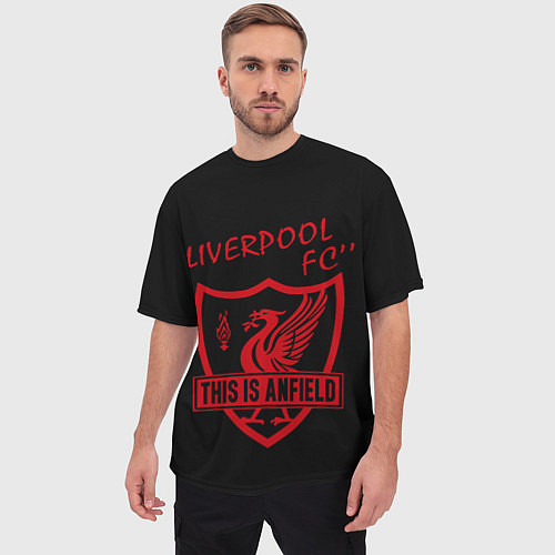 Мужская футболка оверсайз Liverpool Ливерпуль / 3D-принт – фото 3
