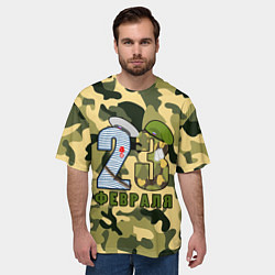 Футболка оверсайз мужская Сильные подарки ко Дню Защитника Отечества, цвет: 3D-принт — фото 2