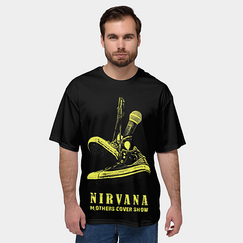 Мужская футболка оверсайз Nirvana Нирвана / 3D-принт – фото 3
