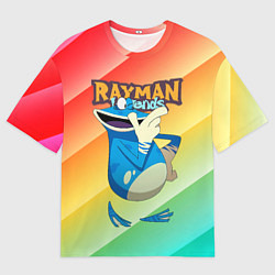 Футболка оверсайз мужская Rayman globox радуга, цвет: 3D-принт