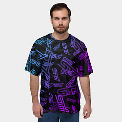 Футболка оверсайз мужская STI NEON PATTERN, цвет: 3D-принт — фото 2