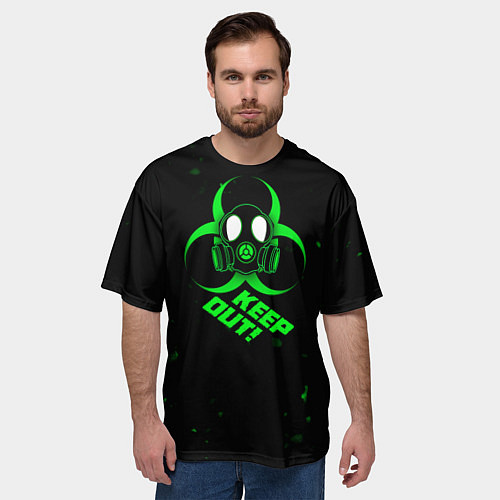 Мужская футболка оверсайз Biohazard Биологическая опасность / 3D-принт – фото 3