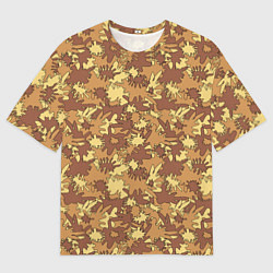 Мужская футболка оверсайз Творческий камуфляж в военном стиле