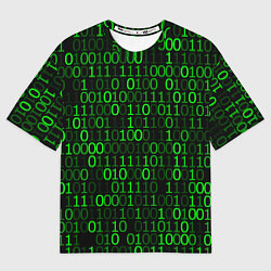 Мужская футболка оверсайз Бинарный Код Binary Code