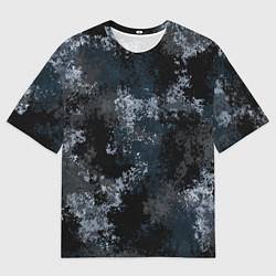 Мужская футболка оверсайз Камуфляж ночной Ниндзя