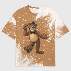 Футболка оверсайз мужская ФНАФ - ФРЕДДИ Краска, цвет: 3D-принт