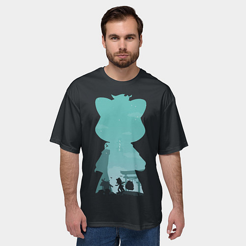 Мужская футболка оверсайз Тень Саю / 3D-принт – фото 3