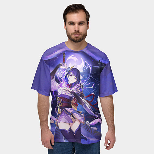 Мужская футболка оверсайз Raiden Shogun ETERNITY / 3D-принт – фото 3