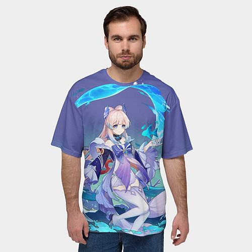 Мужская футболка оверсайз Sangonomiya Kokomi Genshin / 3D-принт – фото 3