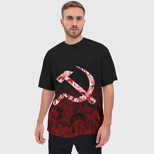 Мужская футболка оверсайз СССР АХЕГАО USSR AHEGAO / 3D-принт – фото 3