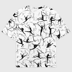Футболка оверсайз мужская Воздушная акробатика Паттерн, цвет: 3D-принт
