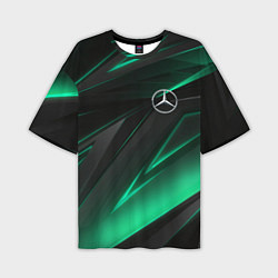 Мужская футболка оверсайз MERCEDES-BENZ AMG NEON STRIPES PETRONAS