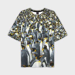Мужская футболка оверсайз Пингвины Penguins