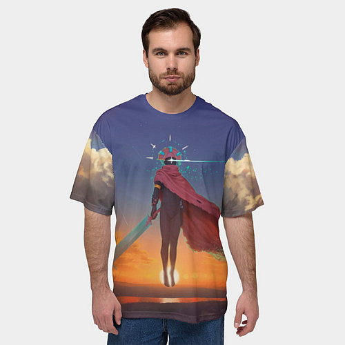 Мужская футболка оверсайз Босс Провидец / 3D-принт – фото 3