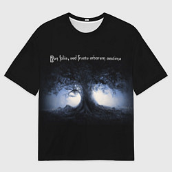 Футболка оверсайз мужская Non foliis, sed fructu arborem aestima - Оценивай, цвет: 3D-принт