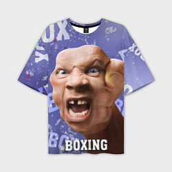Футболка оверсайз мужская Boxing - фиолетовый, цвет: 3D-принт