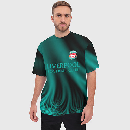 Мужская футболка оверсайз Liverpool спорт / 3D-принт – фото 3