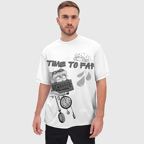 Мужская футболка оверсайз Time To Fap / 3D-принт – фото 3