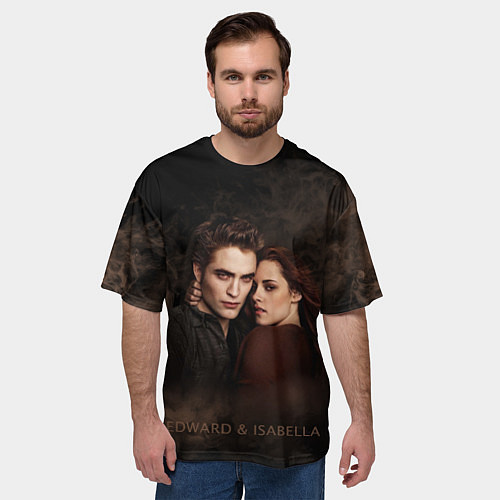 Мужская футболка оверсайз Эдвард & Белла / 3D-принт – фото 3