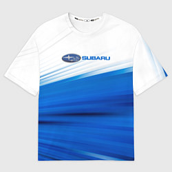Футболка оверсайз мужская Subaru субару sport, цвет: 3D-принт