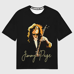 Футболка оверсайз мужская Led Zeppelin Лед Зеппелин Jimmy Page, цвет: 3D-принт